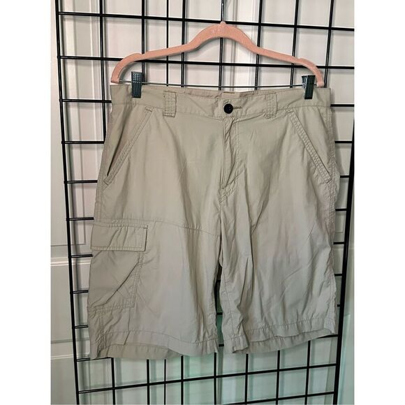 Columbia Battle Ridge II shorts size 36 tan khaki omni-shade - Picture 2 of 10